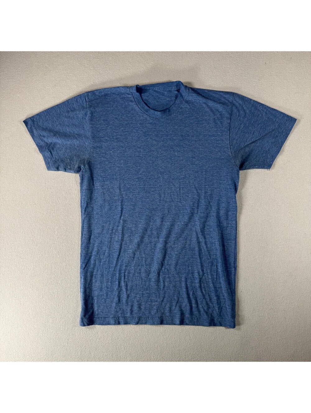 Vintage 80s Paper Thin 50/50 Single Stitch Heather Blue T Shirt Fits M